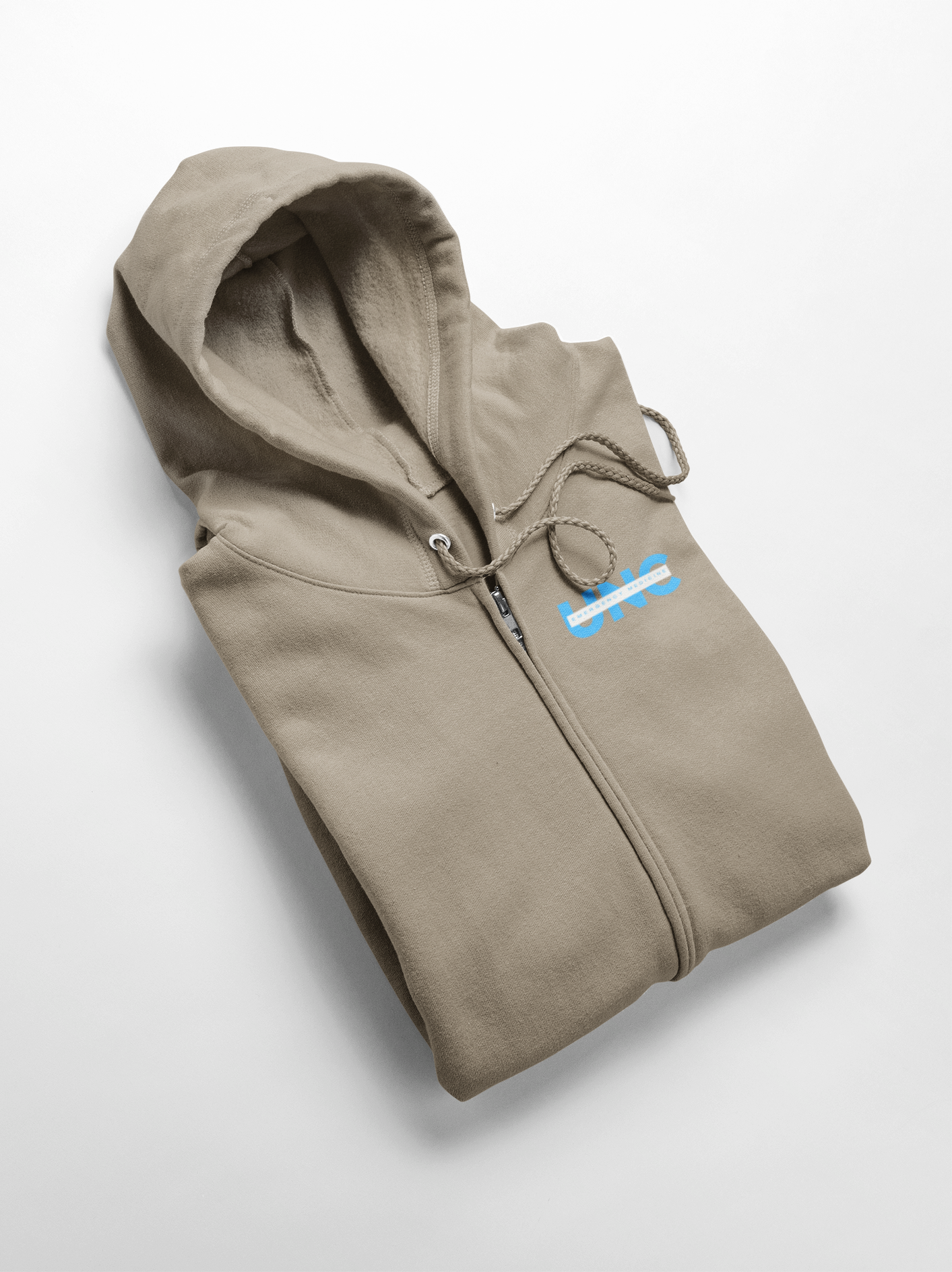 FTR UNC: Embroidered Stonewash UNC Zip Hoodie
