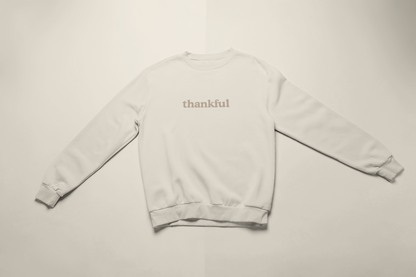 Thankful Embroidered Crew Neck Sweatshirt