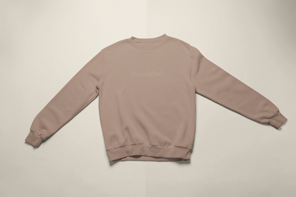 Thankful Embroidered Crew Neck Sweatshirt