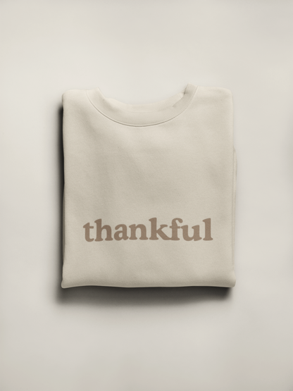 Thankful Embroidered Crew Neck Sweatshirt