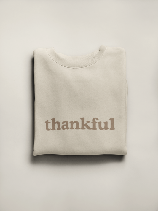 Thankful Embroidered Crew Neck Sweatshirt